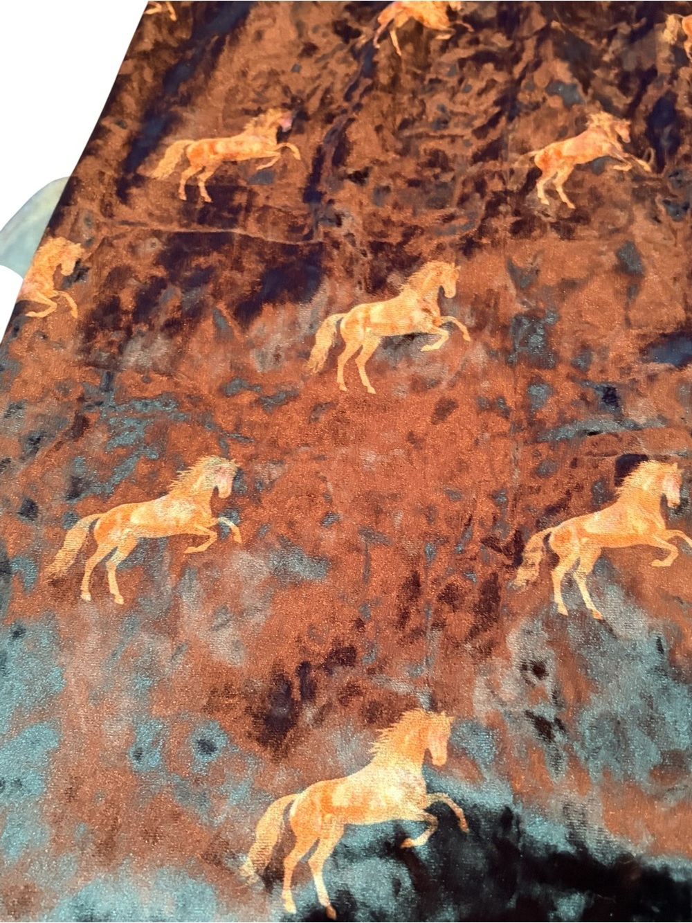 Modcloth Black Velvet Midi Skirt with Horse Print - Picture 2 of 8